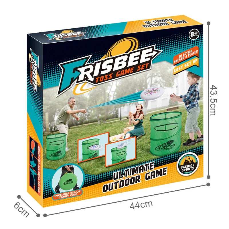 Frisbee toss game for kids portable outdoor set